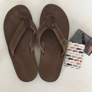Rainbow flip flops